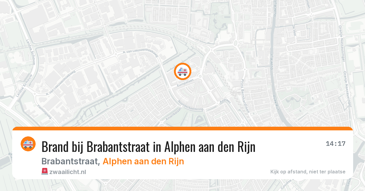 Brand bij Brabantstraat in Alphen aan den Rijn — 8 feb 2026