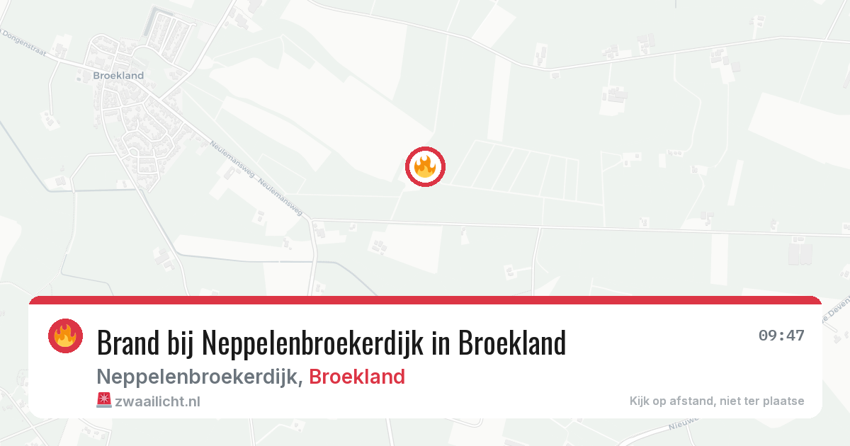 Brand bij Neppelenbroekerdijk in Broekland — 20 jun 2026