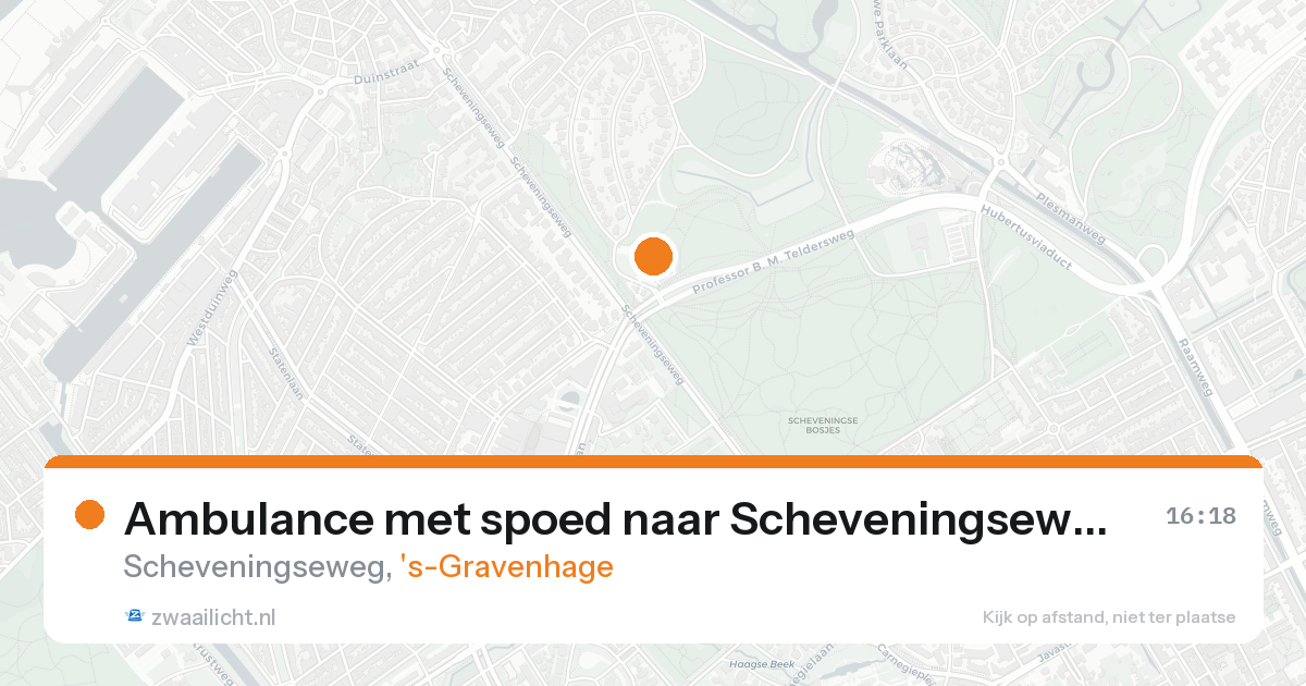 Ambulance met spoed naar Scheveningseweg in 's-Gravenhage — 17 aug 2026