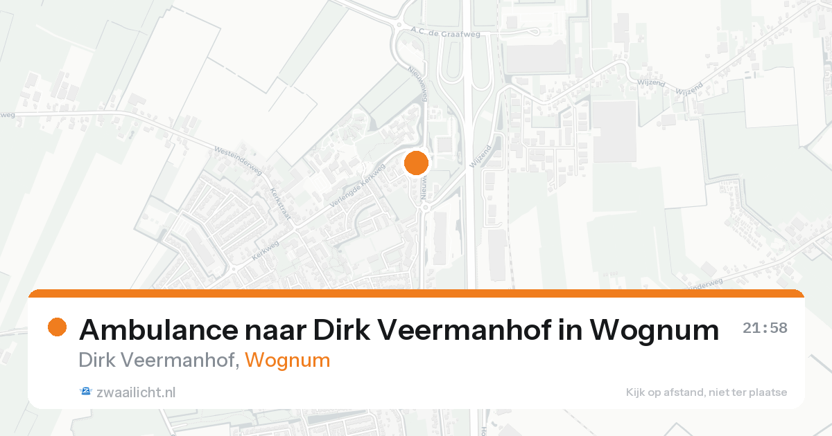 Ambulance naar Dirk Veermanhof in Wognum — 25 aug 2026