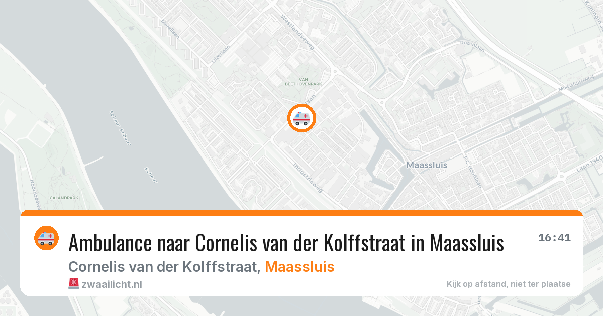 Ambulance naar Cornelis van der Kolffstraat in Maassluis — 14 jun 2026