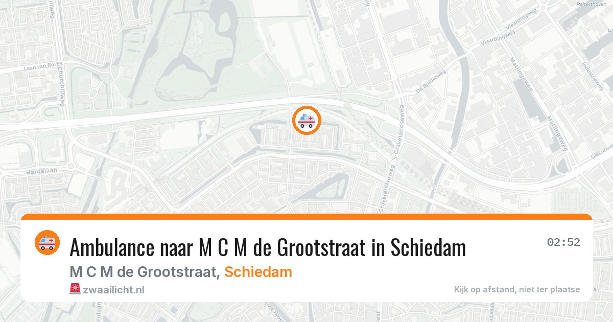 Ambulance naar M C M de Grootstraat in Schiedam — 6 jul 2026