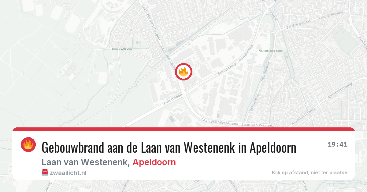 Gebouwbrand aan de Laan van Westenenk in Apeldoorn — 22 mei 2026