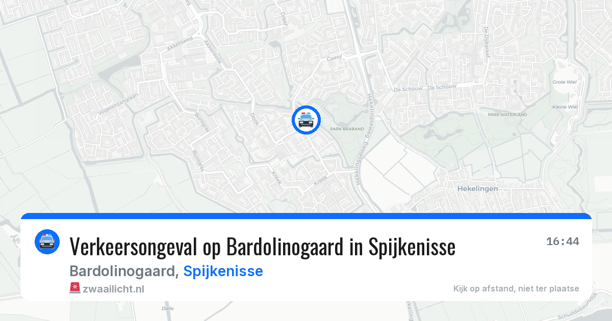Verkeersongeval op Bardolinogaard in Spijkenisse — 21 mrt 2026