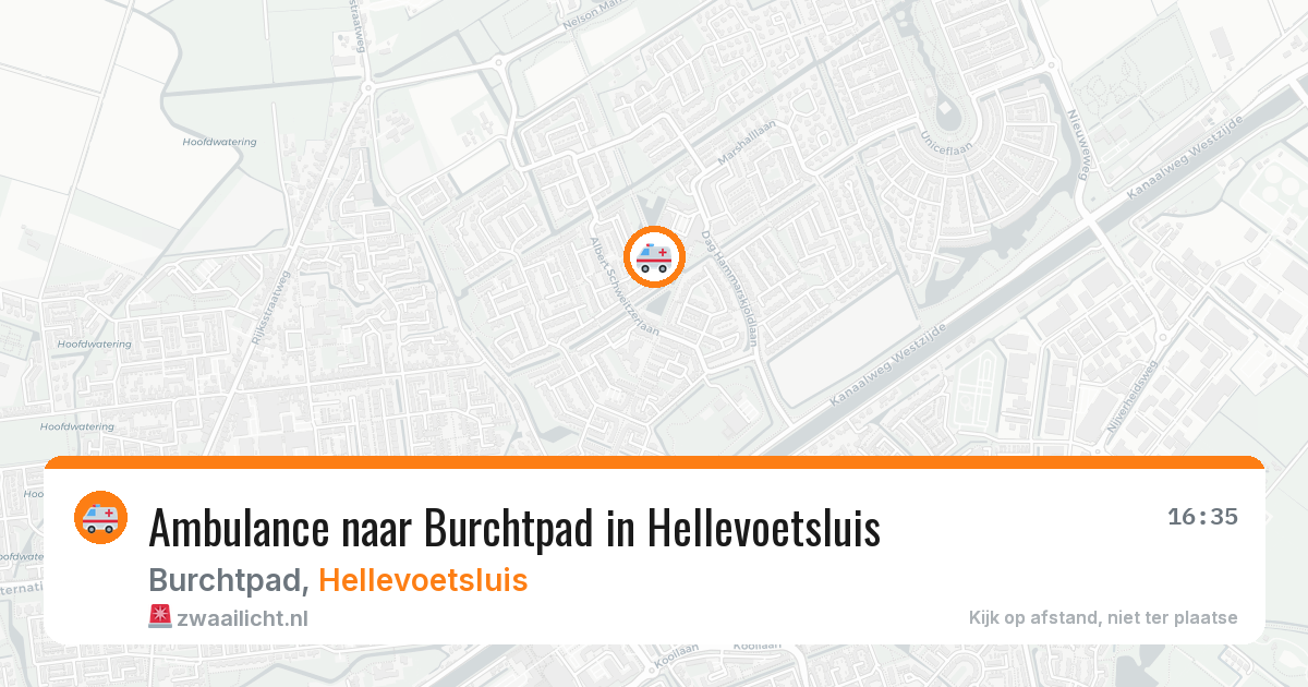 Ambulance naar Burchtpad in Hellevoetsluis — 12 mei 2026