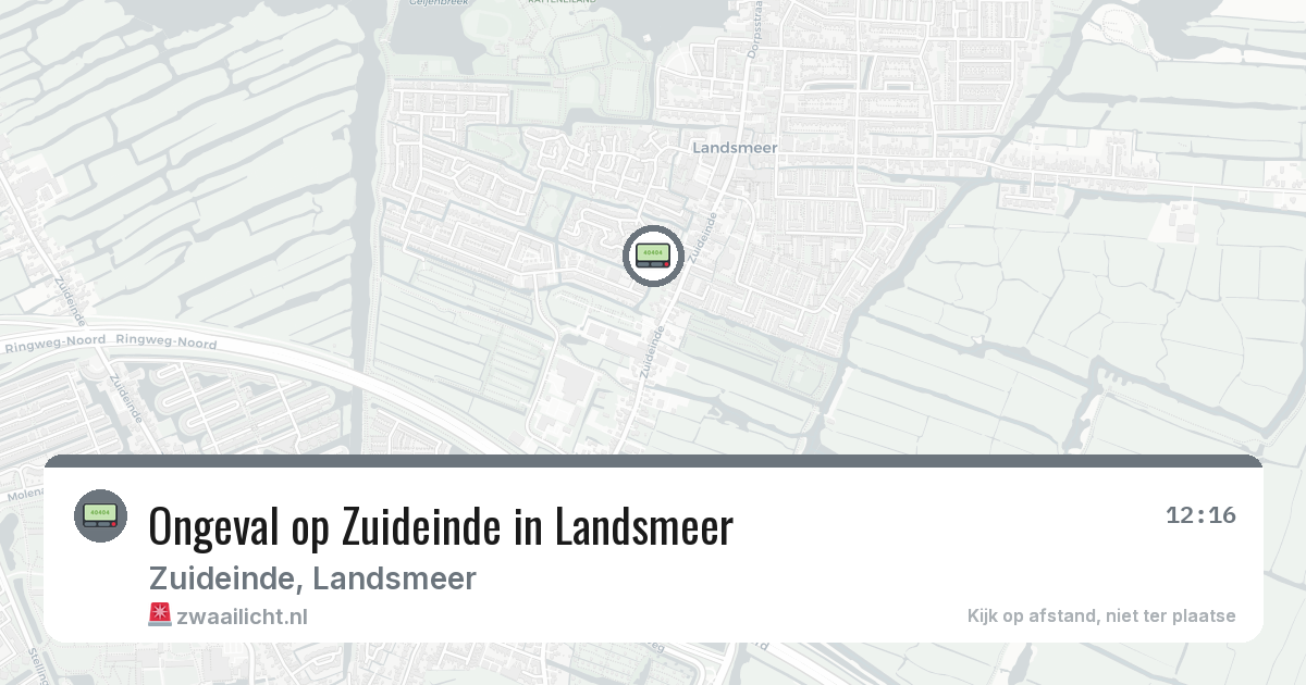 Ongeval op Zuideinde in Landsmeer — 27 feb 2026