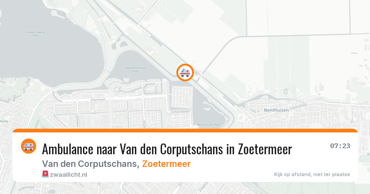 Ambulance naar Van den Corputschans in Zoetermeer — 11 aug 2026