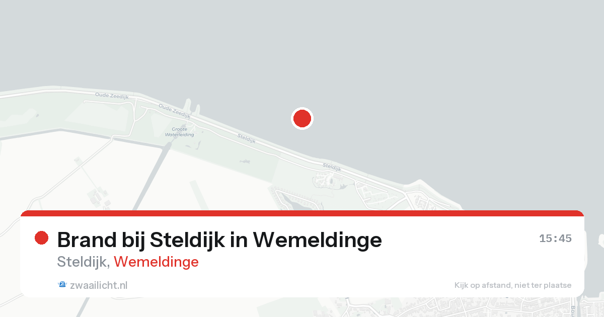 Brand bij Steldijk in Wemeldinge — 23 aug 2026