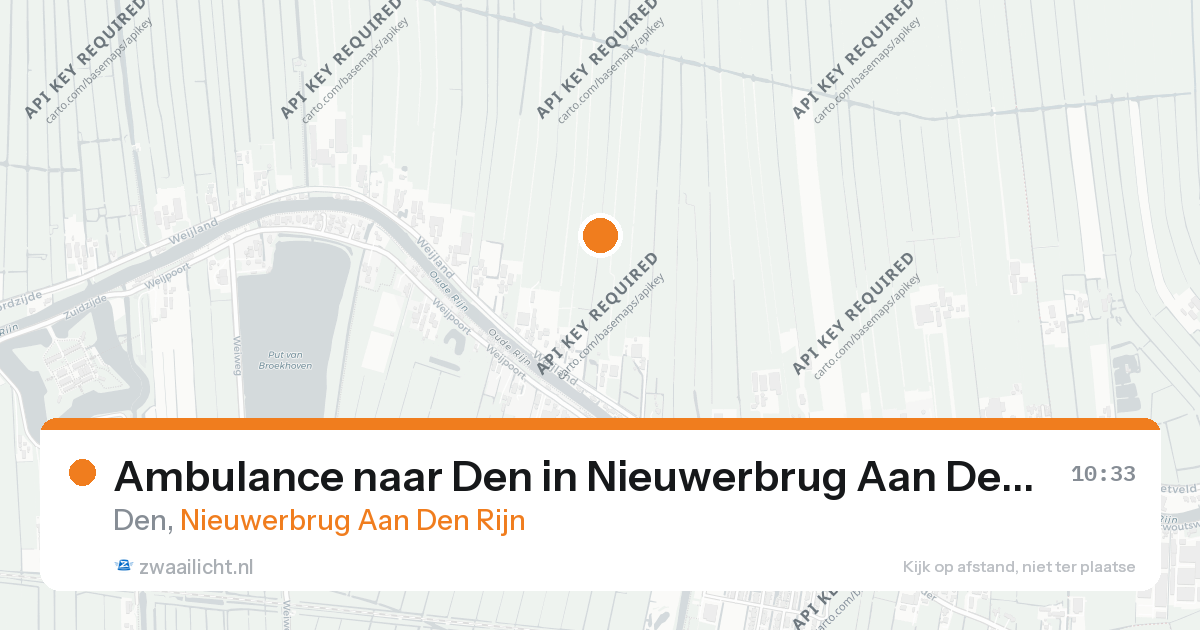 Ambulance naar Den in Nieuwerbrug Aan Den Rijn — 23 aug 2026