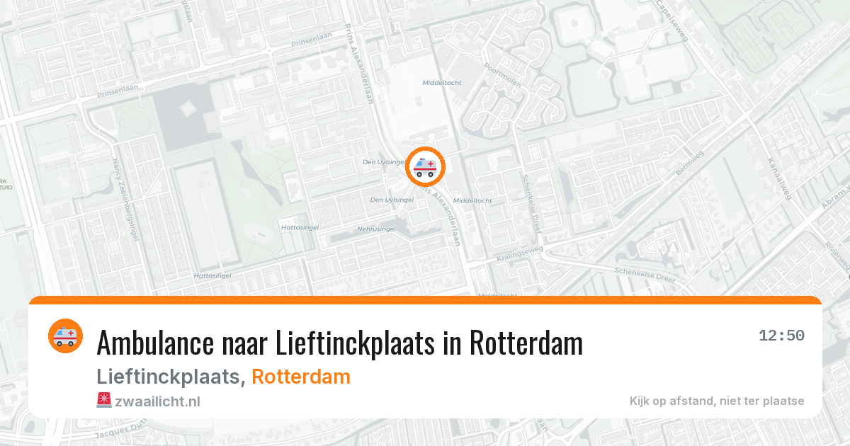 Ambulance naar Lieftinckplaats in Rotterdam — 8 feb 2026