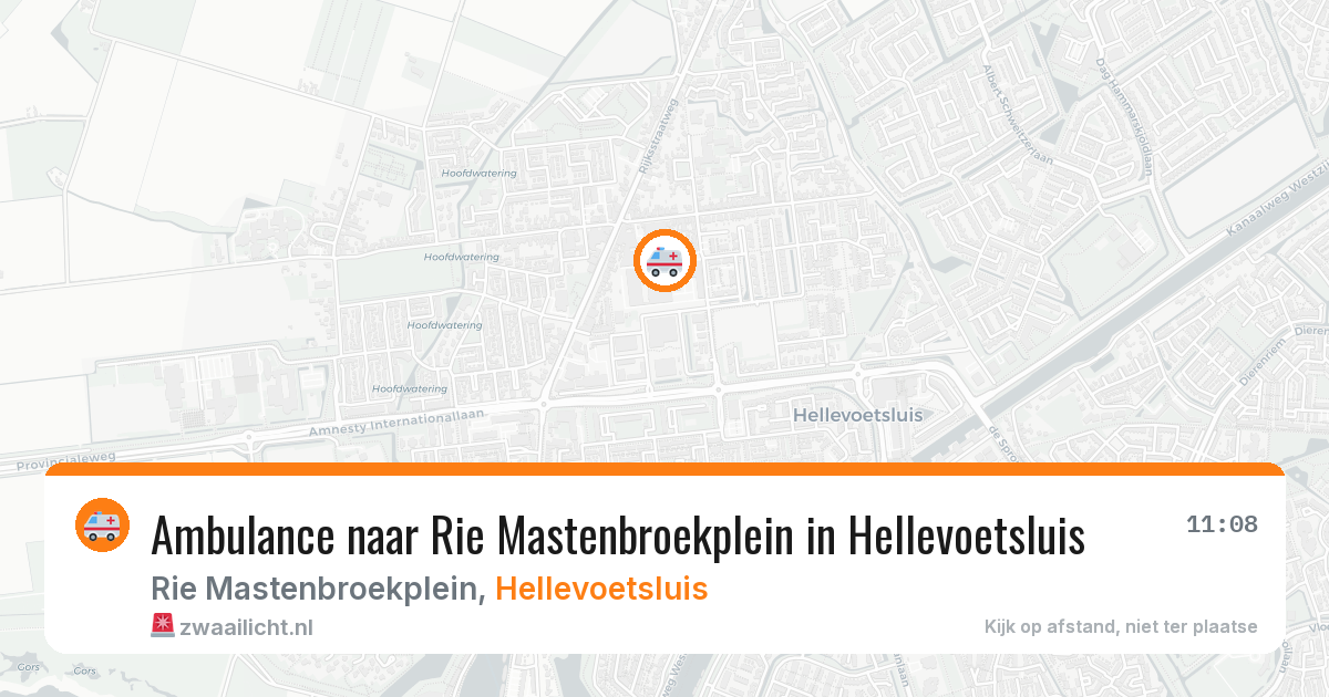 Ambulance naar Rie Mastenbroekplein in Hellevoetsluis — 4 jun 2026