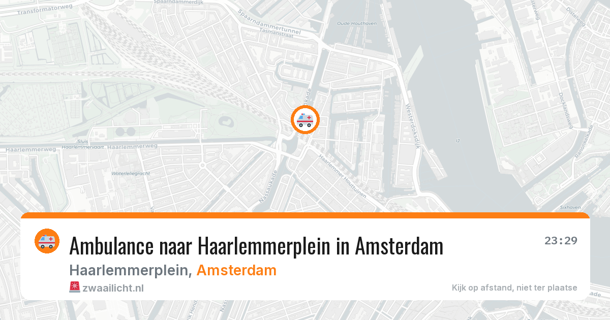 Ambulance naar Haarlemmerplein in Amsterdam — 14 apr 2026
