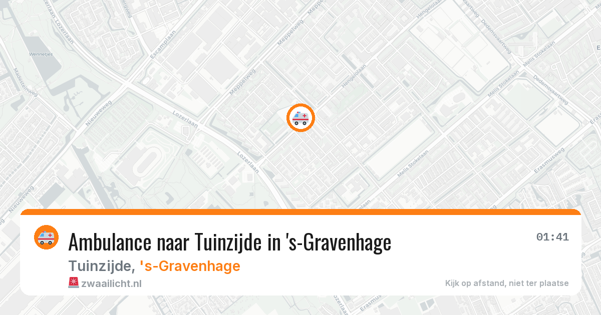 Ambulance naar Tuinzijde in 's-Gravenhage — 24 mei 2026