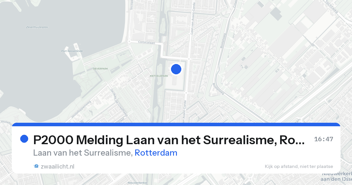 P2000 Melding Laan van het Surrealisme, Rotterdam — 25 aug 2026