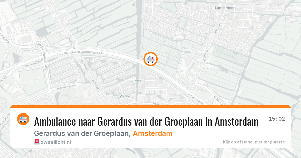 Ambulance naar Gerardus van der Groeplaan in Amsterdam — 14 jul 2026