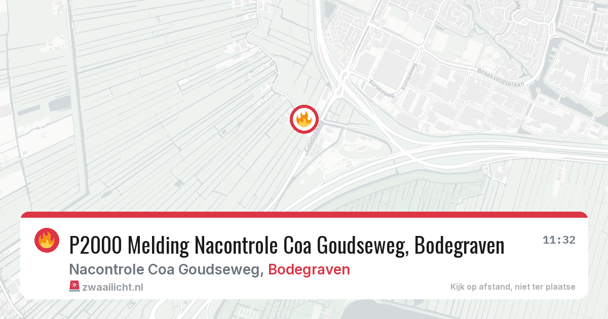 P2000 Melding Nacontrole Coa Goudseweg, Bodegraven — 30 jan 2026