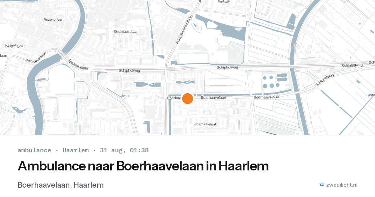 Ambulance naar Boerhaavelaan in Haarlem — 30 aug 2026
