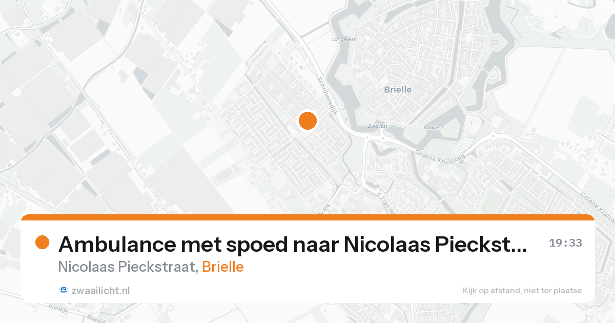 Ambulance met spoed naar Nicolaas Pieckstraat in Brielle — 19 aug 2026
