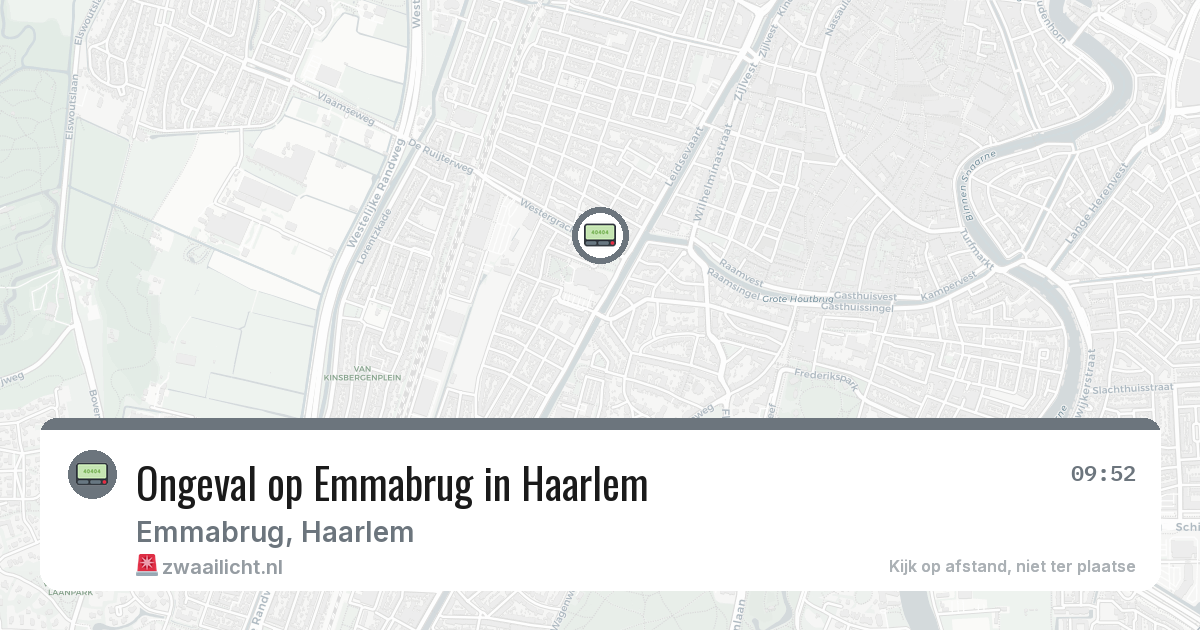 Ongeval op Emmabrug in Haarlem — 13 feb 2026