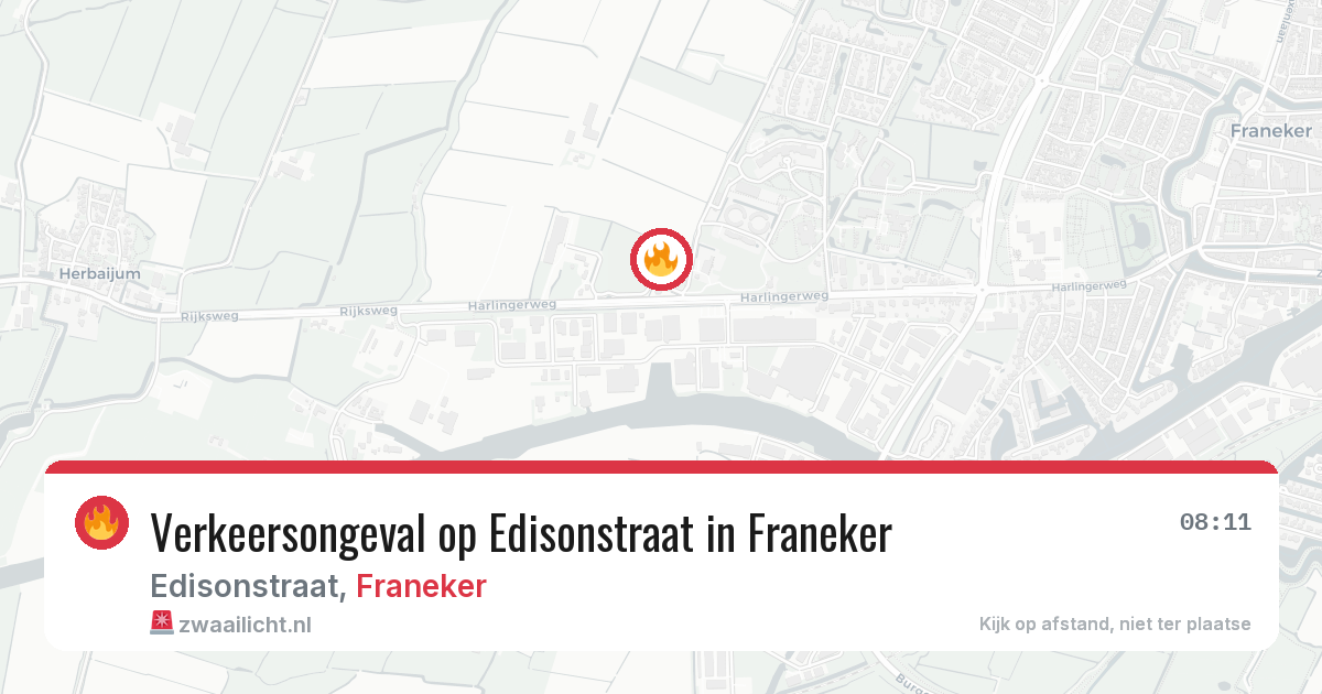 Verkeersongeval op Edisonstraat in Franeker — 6 mei 2026