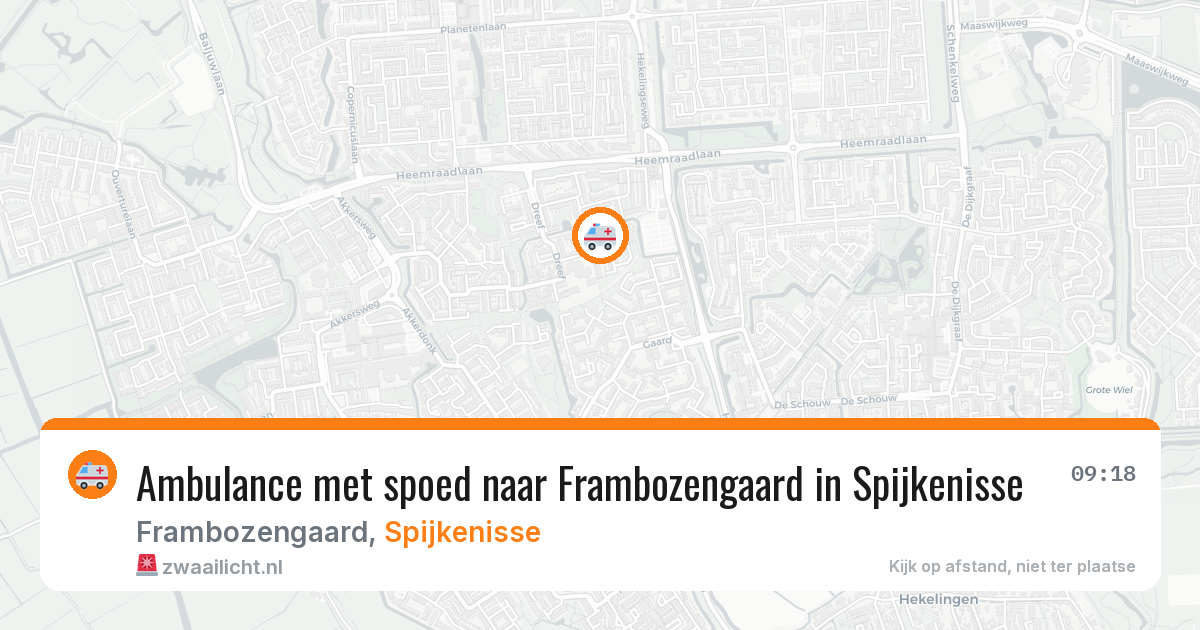 Ambulance met spoed naar Frambozengaard in Spijkenisse — 9 apr 2026