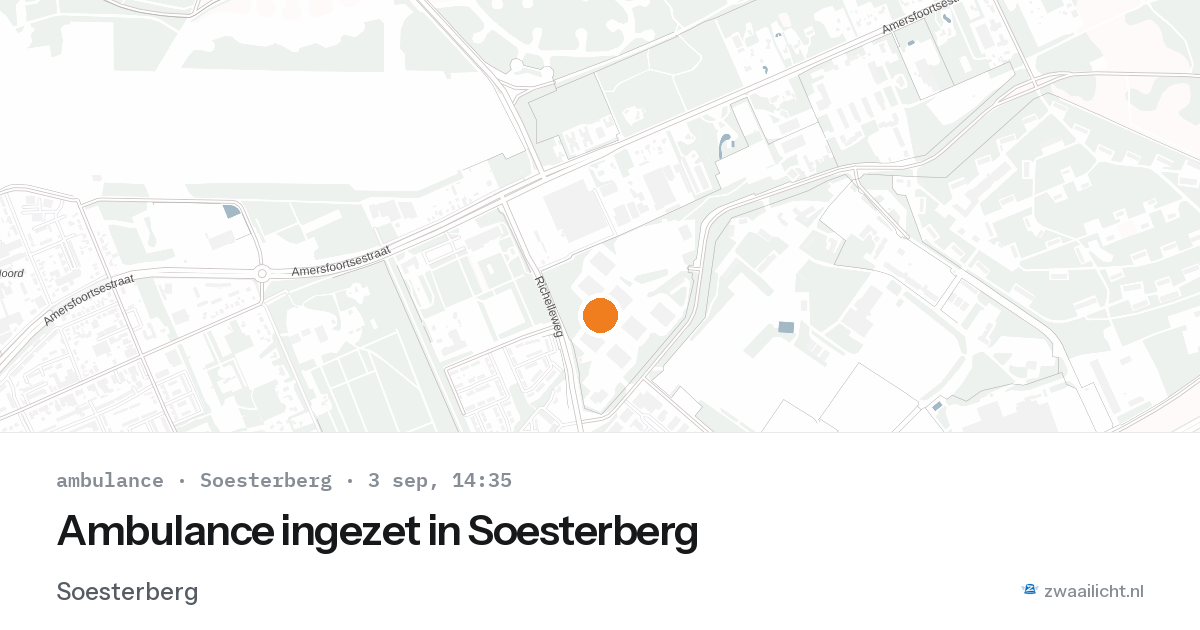 Ambulance ingezet in Soesterberg — 3 sep 2026