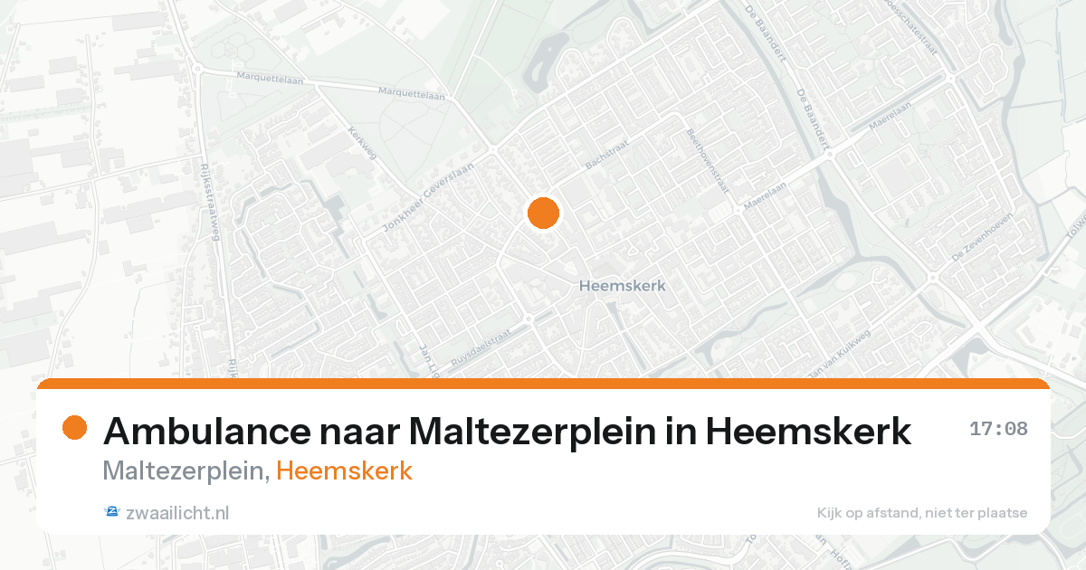 Ambulance naar Maltezerplein in Heemskerk — 17 aug 2026