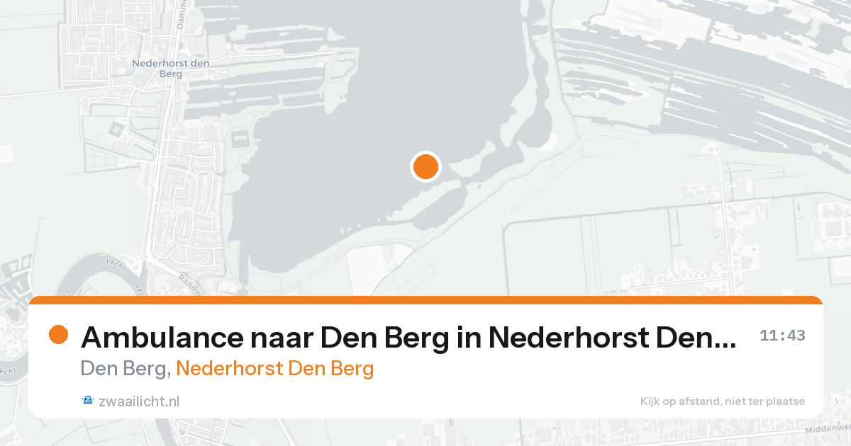 Ambulance naar Den Berg in Nederhorst Den Berg — 16 aug 2026