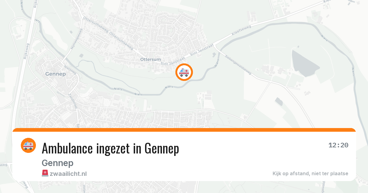 Ambulance ingezet in Gennep — 11 aug 2026