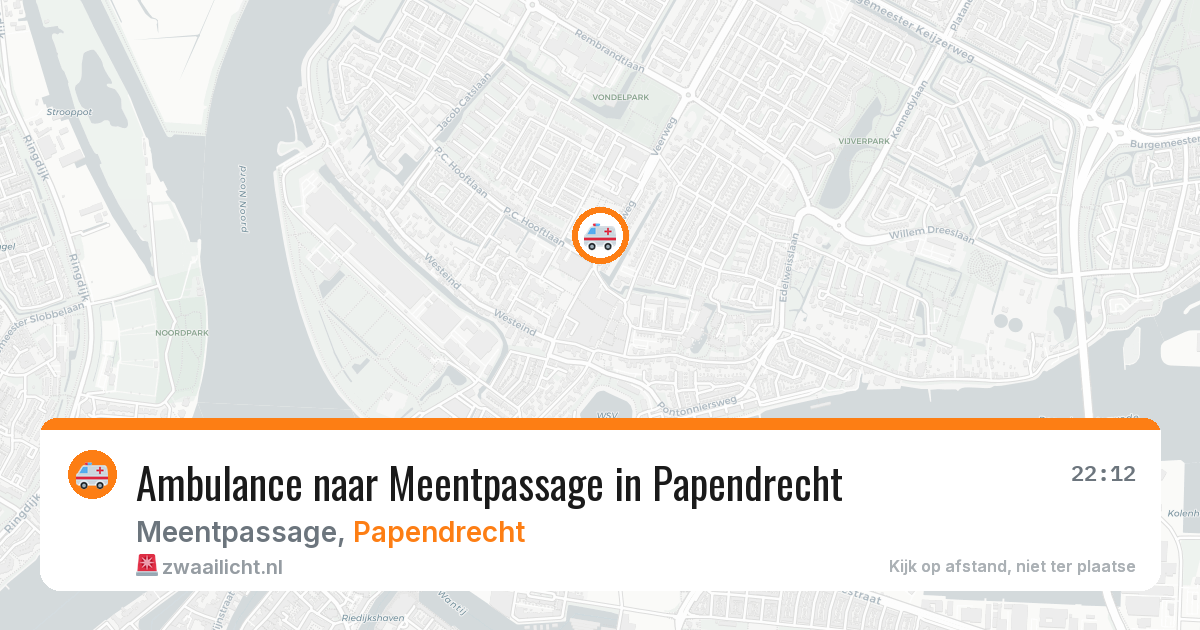Ambulance naar Meentpassage in Papendrecht — 12 aug 2026