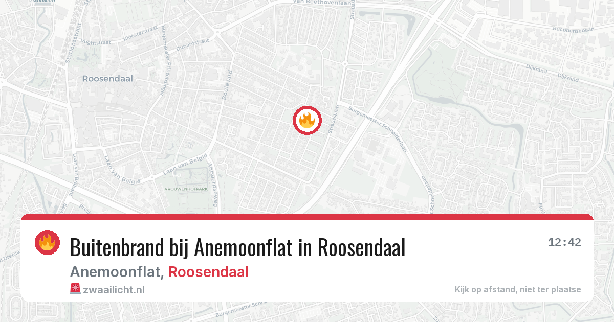 Buitenbrand bij Anemoonflat in Roosendaal — 29 mei 2026