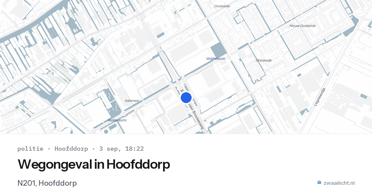 Wegongeval in Hoofddorp — 3 sep 2026