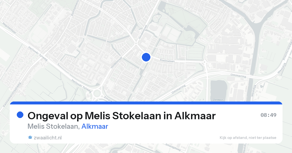 Ongeval op Melis Stokelaan in Alkmaar — 18 aug 2026