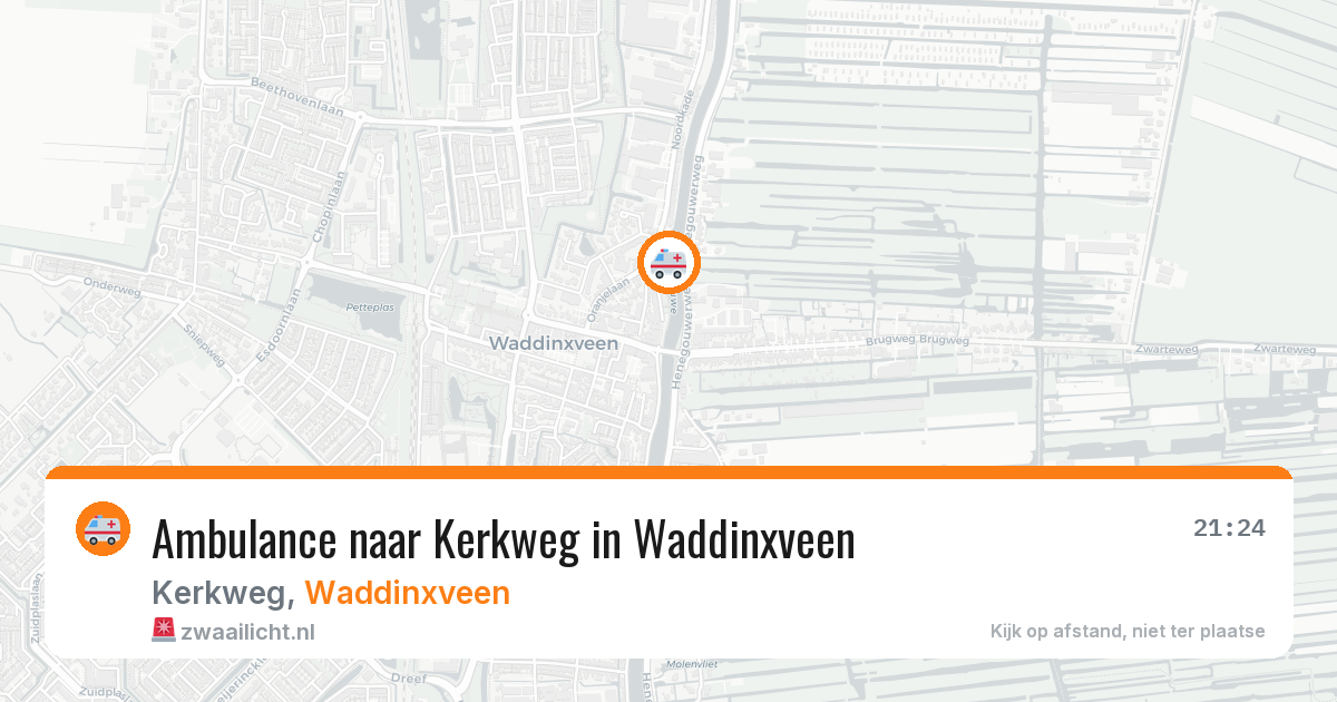 Ambulance naar Kerkweg in Waddinxveen — 30 jun 2026