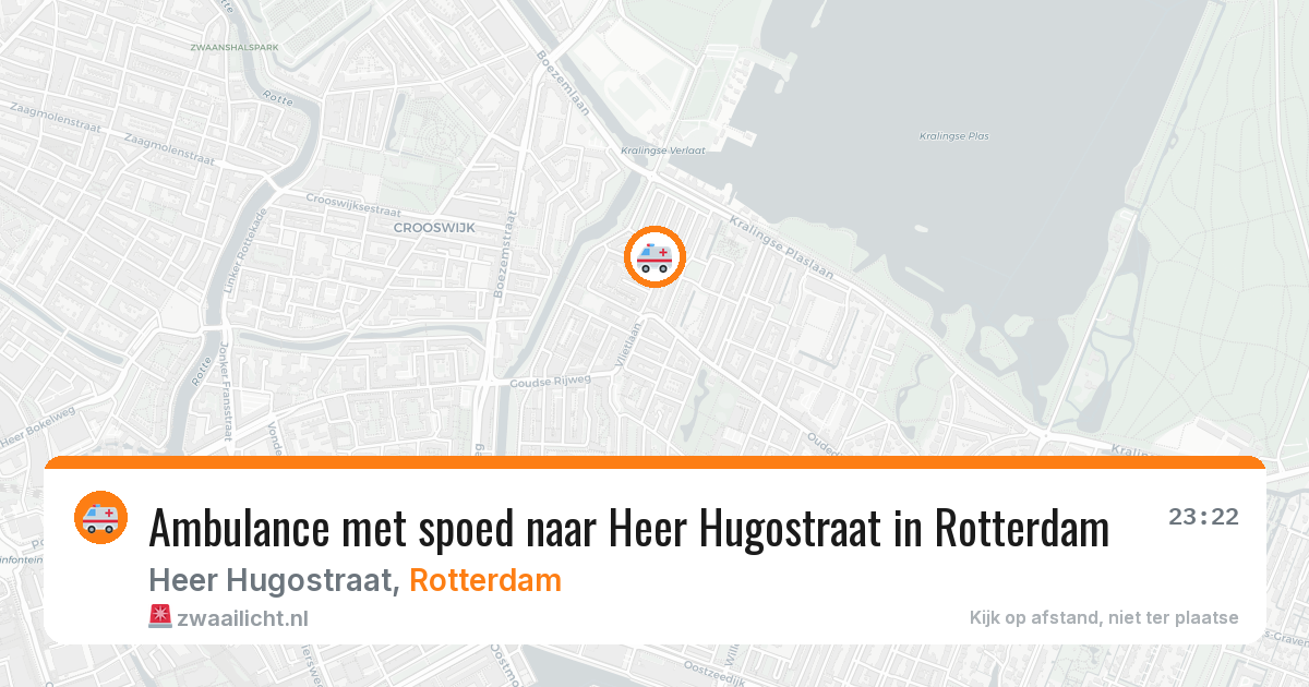 Ambulance met spoed naar Heer Hugostraat in Rotterdam — 9 aug 2026