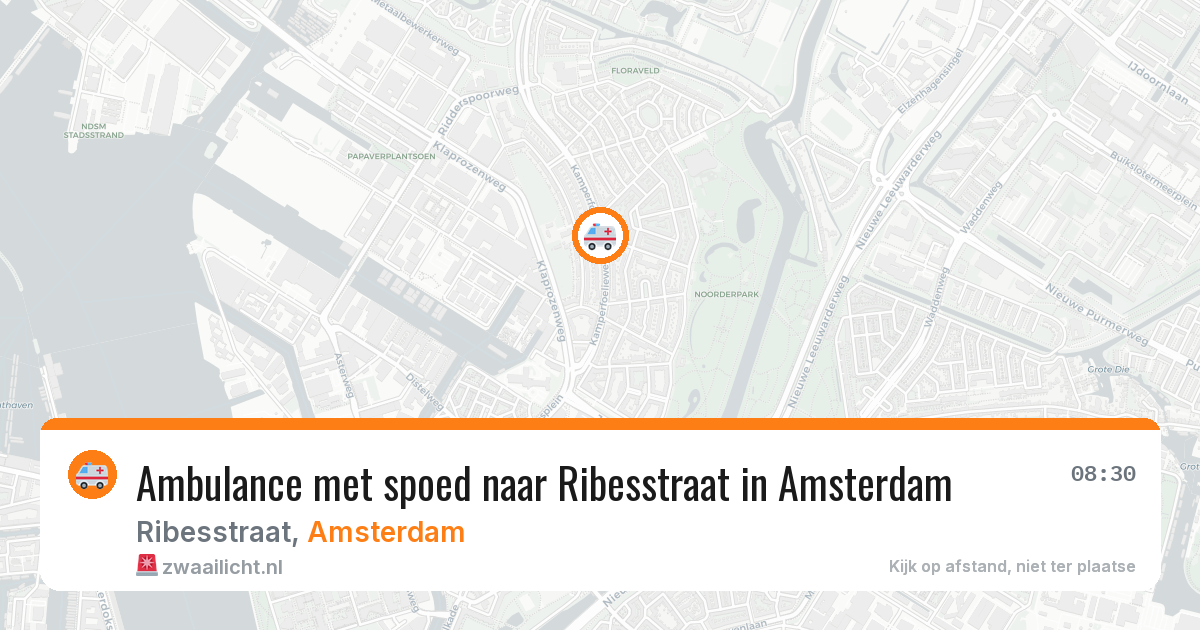 Ambulance met spoed naar Ribesstraat in Amsterdam — 29 mei 2026