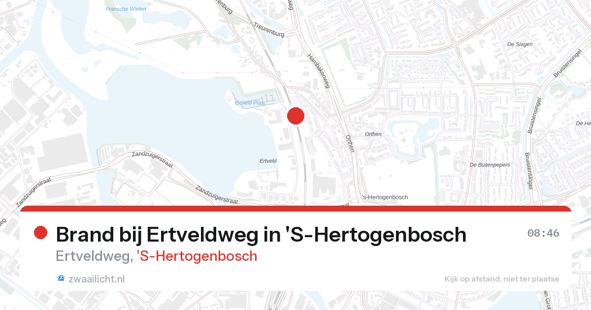 Brand bij Ertveldweg in 'S-Hertogenbosch — 28 aug 2026