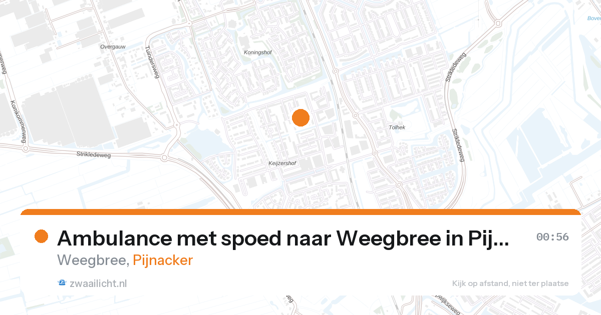 Ambulance met spoed naar Weegbree in Pijnacker — 18 jul 2026