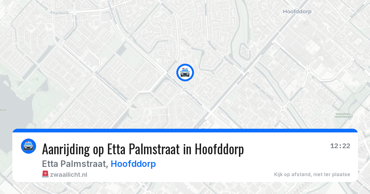Aanrijding op Etta Palmstraat in Hoofddorp — 5 mei 2026