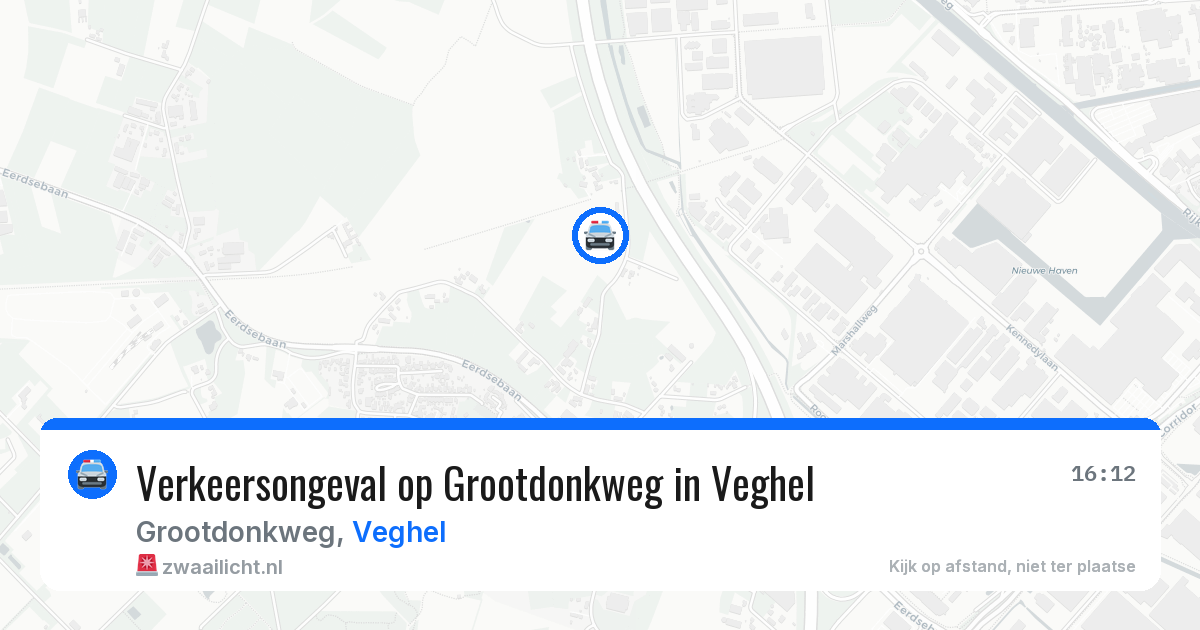 Verkeersongeval op Grootdonkweg in Veghel — 26 mrt 2026