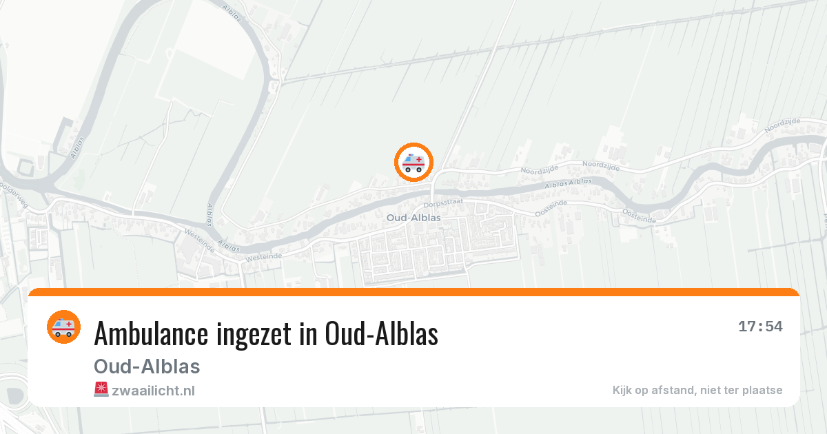 Ambulance ingezet in Oud-Alblas — 26 mei 2026