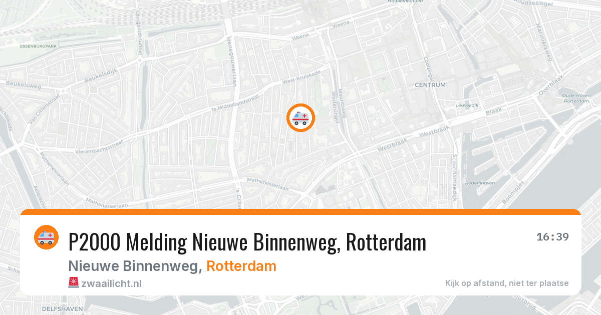 P2000 Melding Nieuwe Binnenweg, Rotterdam — 29 jun 2026