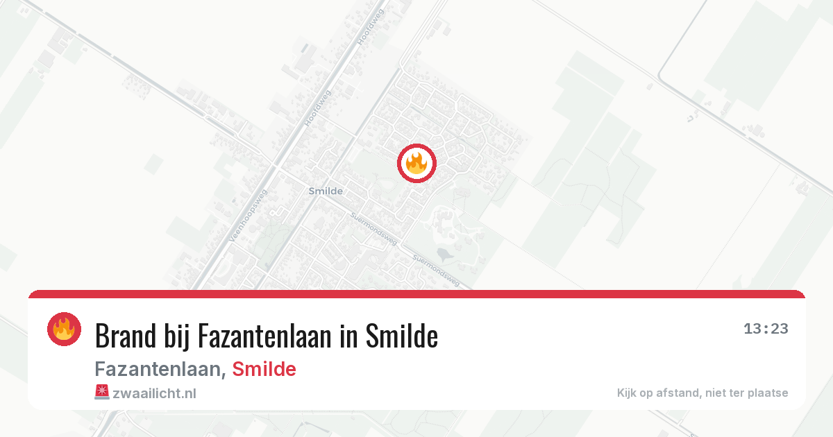 Brand bij Fazantenlaan in Smilde — 8 jun 2026