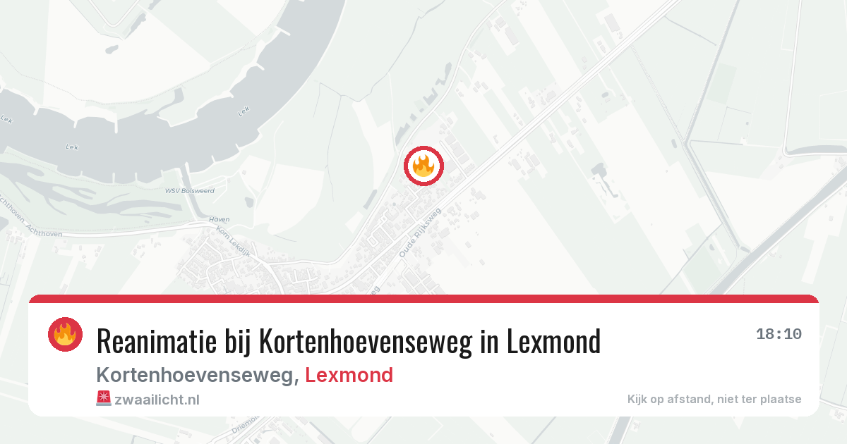 Reanimatie bij Kortenhoevenseweg in Lexmond — 29 mei 2026