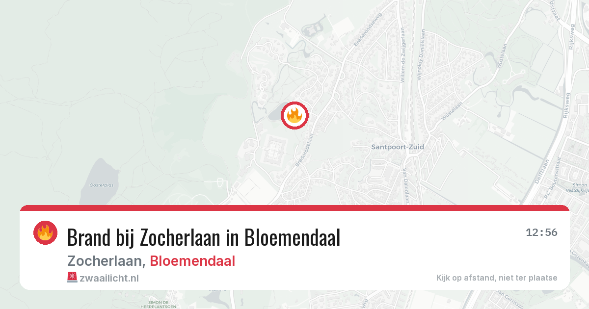 Brand bij Zocherlaan in Bloemendaal — 4 mei 2026