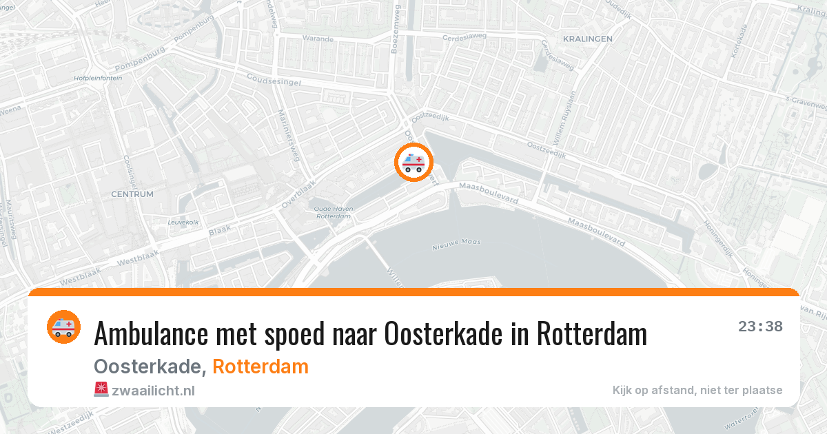 Ambulance met spoed naar Oosterkade in Rotterdam — 2 apr 2026
