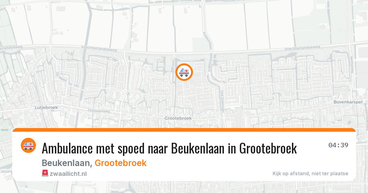 Ambulance met spoed naar Beukenlaan in Grootebroek — 9 feb 2026