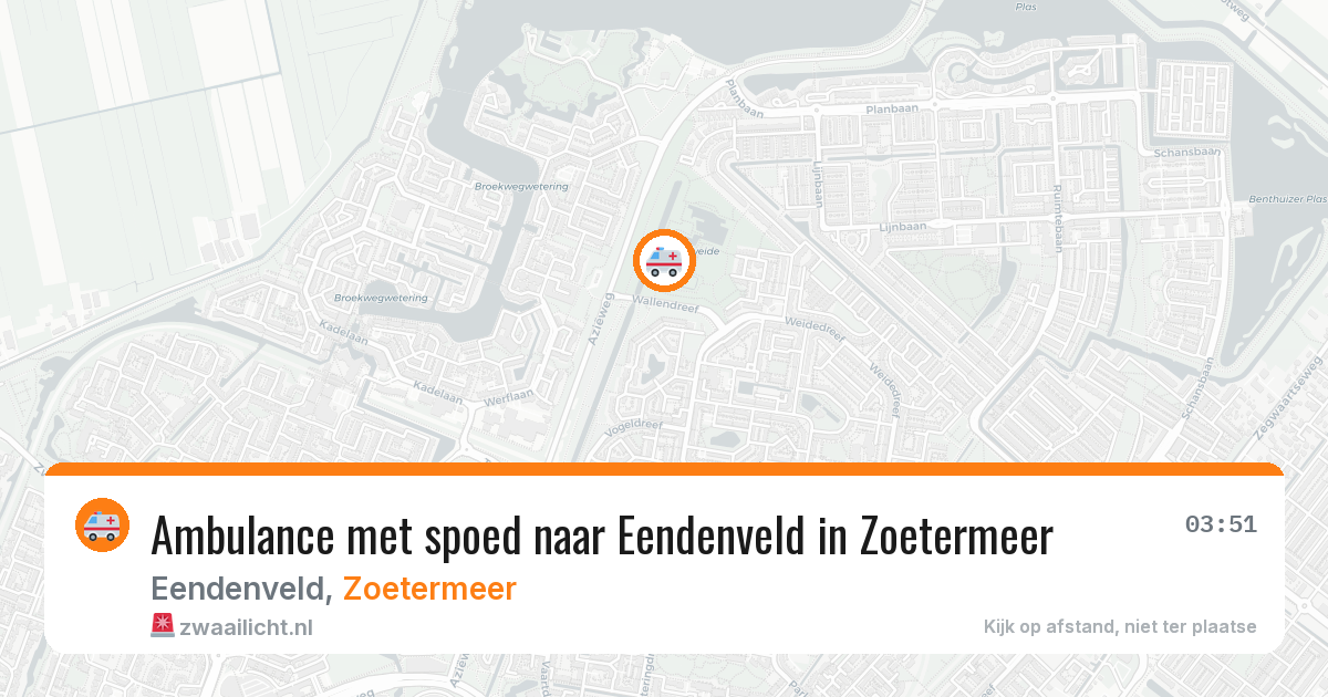 Ambulance met spoed naar Eendenveld in Zoetermeer — 6 aug 2026