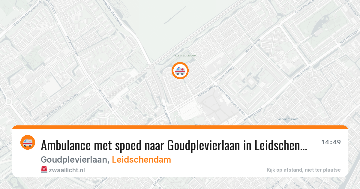 Ambulance met spoed naar Goudplevierlaan in Leidschendam — 2 apr 2026