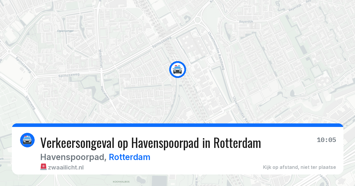 Verkeersongeval op Havenspoorpad in Rotterdam — 9 apr 2026